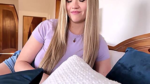Big Tiddy Roommate Shares Your Bed